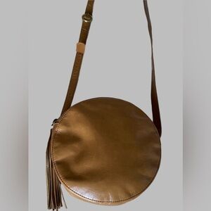 EUC HOBO Moon Leather Crossbody Bag in Honey